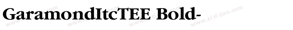 GaramondItcTEE Bold字体转换